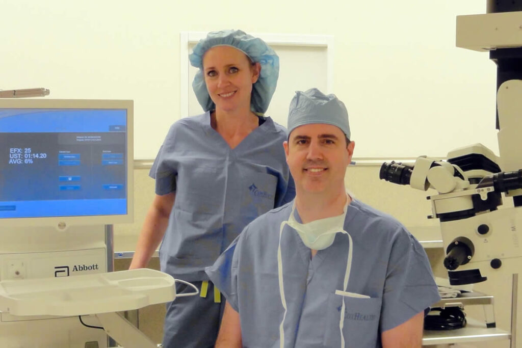 Ophthalmologists Dr. McNaughton & Surgical Technician